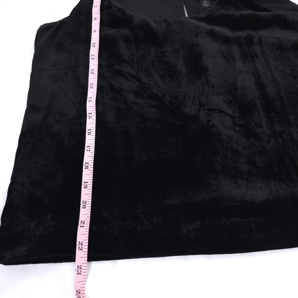 J. Crew Velvet Black Sleeveless Tank Size 8